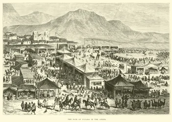 The fair of Pucara in the Andes